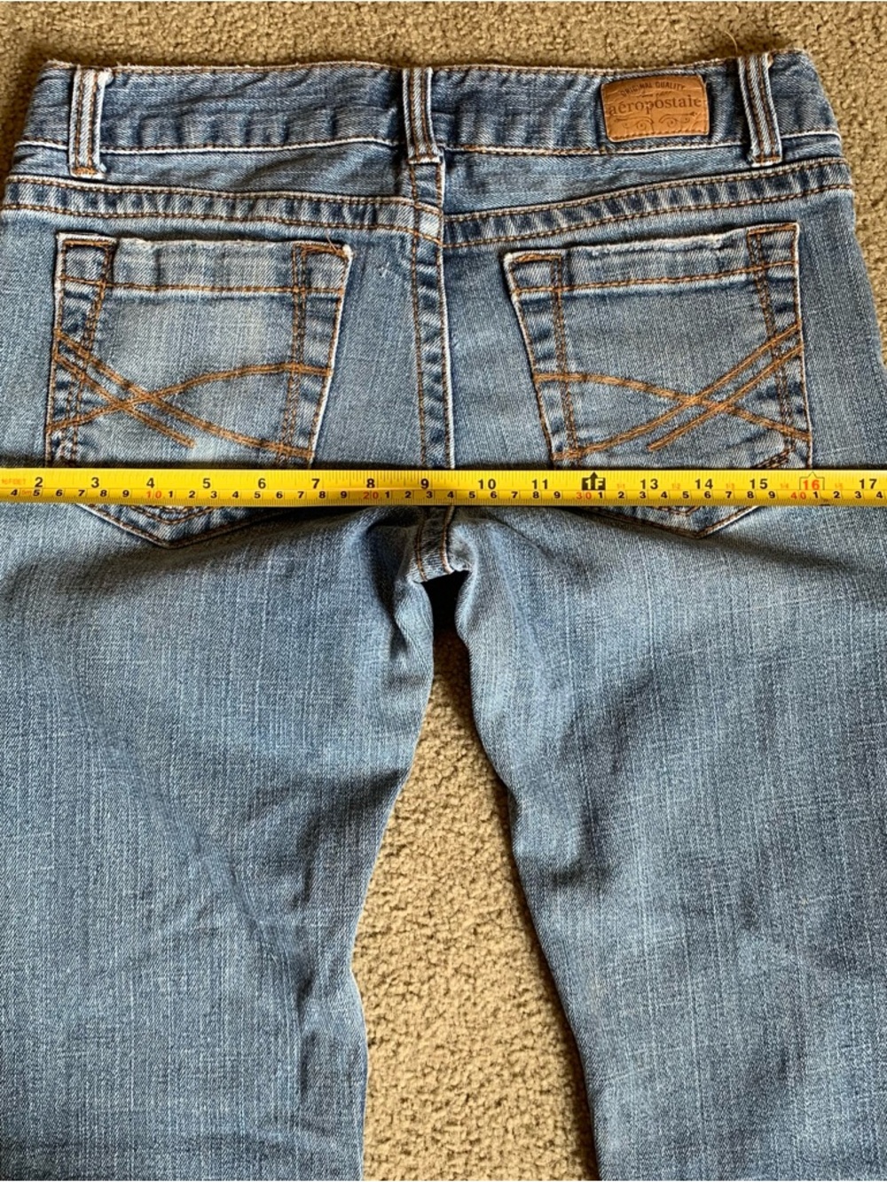 Women’s Y2k Aeropostale Light Blue Hailey Skinny Flare Bootcut Jeans 5 Regular - Picture 8 of 12
